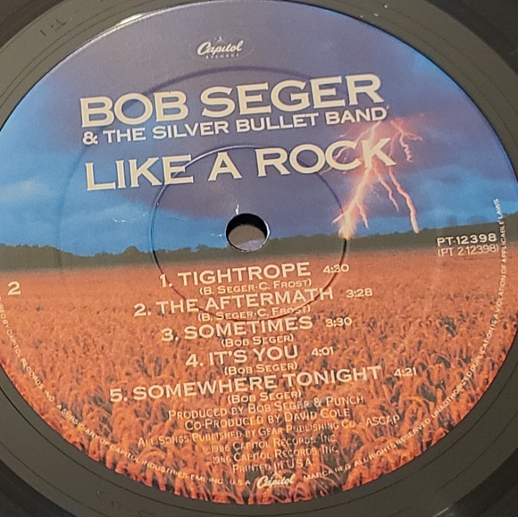 Bob Seger and the Silver Bullet Band Like A Rock. Vintage vinyl album. Pristine - Picture 5 of 11